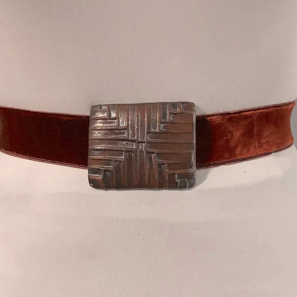 3 for $25 Vintage 80s Elastic Belt with Ceramic Buckle